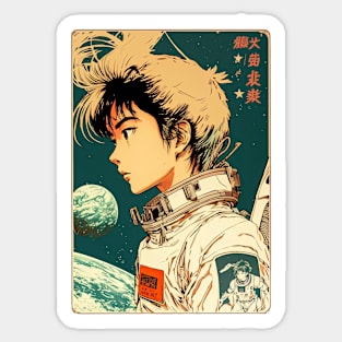 Star boy, vintage Japanese design Sticker